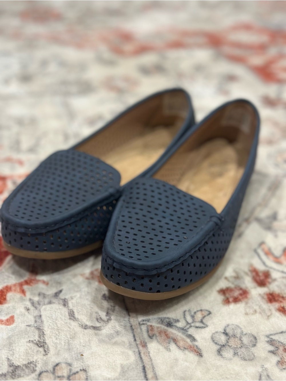Women's Navy Slip-On Loafers